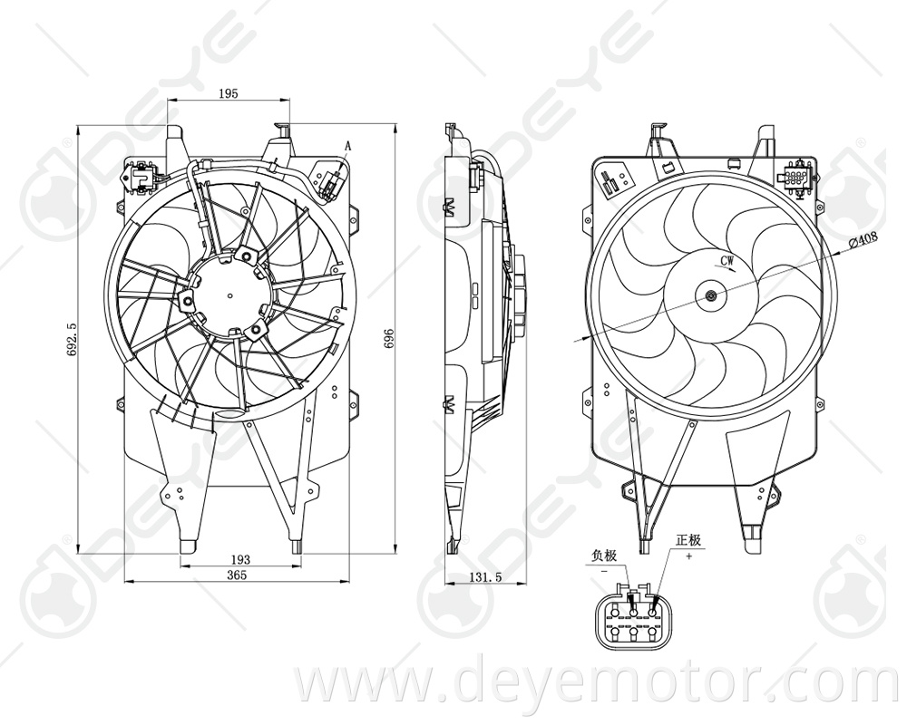 1355712 radiator cooling fan motor 12v car for FORD FOCUS